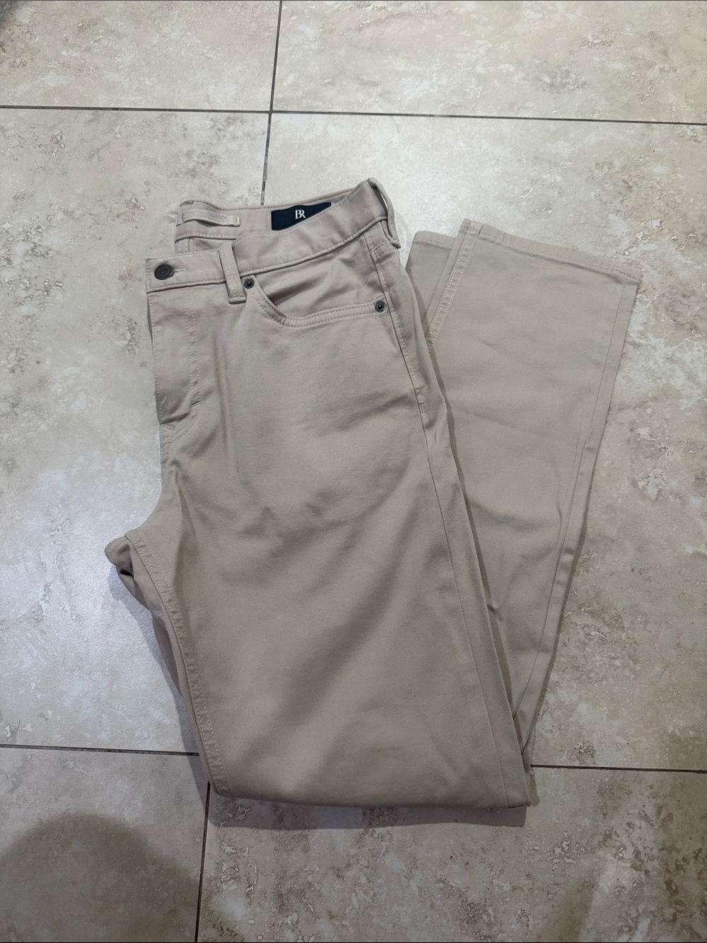 Banana Republic Slim Waist Chino Pants in Light Beige